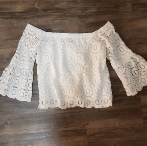 Lulu's White Crochet Top